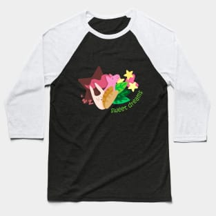 Sweet Dreams with Bunny, Pony and Shadows Baseball T-Shirt